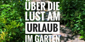 Beitragsbild des Blogbeitrags Über die Lust am Urlaub im Garten | Buchvorstellung! 