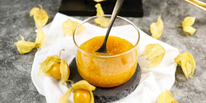 Beitragsbild des Blogbeitrags Physalis Marmelade, Konfitüre aus Kapselstachelbeeren 