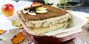 Beitragsbild des Blogbeitrags Apfeltiramisu ohne Ei mit Mascarpone, erfrischend steirisch