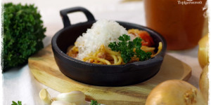 Beitragsbild des Blogbeitrags Spaghetti allamatriciana aus Pasta e basta 