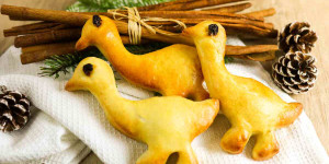 Beitragsbild des Blogbeitrags Martinsgänse backen aus Quark-Öl-Teig 