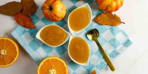 Beitragsbild des Blogbeitrags Kürbismarmelade optional mit Apfel, Orangen, Ingwer oder pur
