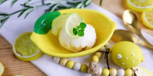 Beitragsbild des Blogbeitrags Zitronensorbet wie beim Italiener ohne Ei 