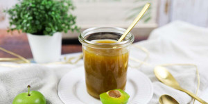 Beitragsbild des Blogbeitrags Ringlottenmarmelade selber machen, Reneklodenkonfitüre
