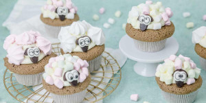 Beitragsbild des Blogbeitrags Schäfchen-Muffins für Ostern