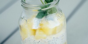 Beitragsbild des Blogbeitrags Rezept: Lucuma Chia Pudding mit Ananas