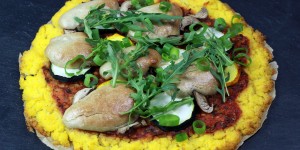 Beitragsbild des Blogbeitrags Polenta Pizza (Glutenfrei & vegan) 