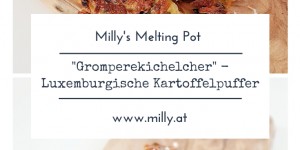 Beitragsbild des Blogbeitrags „Gromperekichelcher“ – Luxemburgische Kartoffelpuffer 