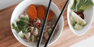 Beitragsbild des Blogbeitrags Schnell & einfach: Nudelsuppe “PHO GA” 