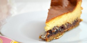 Beitragsbild des Blogbeitrags Mascarpone-Cheesecake mit Cranberrys und Orange 