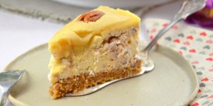 Beitragsbild des Blogbeitrags Pekan Butterscotch Cheesecake