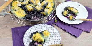 Beitragsbild des Blogbeitrags Blueberry Grunt – Blaubeer-Auflauf in der Pfanne
