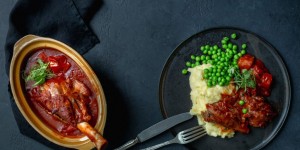 Beitragsbild des Blogbeitrags Geschmortes Lamm mit Erdäpfelpüree