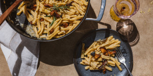Beitragsbild des Blogbeitrags Eierschwammerl Pasta mit Zitrone