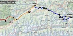 Beitragsbild des Blogbeitrags Weitwandern Salzburg – Innsbruck: Route Tag 11-15