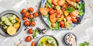 Beitragsbild des Blogbeitrags {Food} Eat the Rainbow – lauwarmer marokko Salat