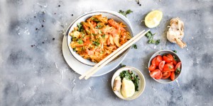 Beitragsbild des Blogbeitrags {Food} vegane Krautfleckerl im Asia Style