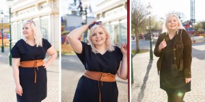 Beitragsbild des Blogbeitrags Plus Size Outfit: Dark blue spring dress