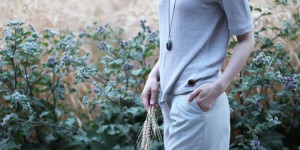 Beitragsbild des Blogbeitrags Naturstoffe, Naturfarbe – Shorts und Shirt