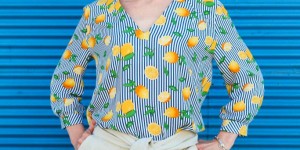 Beitragsbild des Blogbeitrags Streifen, Trends und Zitronen – meine Burda 11/2016 Bluse die Zweite 