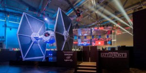 Beitragsbild des Blogbeitrags Gigantische Bauten am Star Wars Battlefront II Stand auf der gamescom 2017 