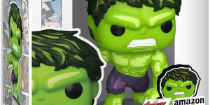 Beitragsbild des Blogbeitrags Vorbestellbar: Comic Hulk Funko Pop! Figur mit Pin 