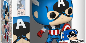 Beitragsbild des Blogbeitrags Vorbestellbar: Captain America Funko Pop! Figur mit Pin