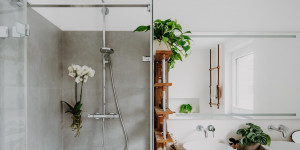 Beitragsbild des Blogbeitrags Pflanzen fürs Badezimmer und für die Seele: tropische Wellnessoase