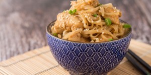 Beitragsbild des Blogbeitrags Hühnerfleisch mit Orangensauce – Asia Style