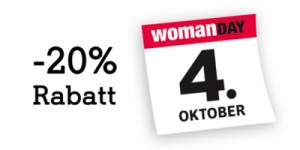 Beitragsbild des Blogbeitrags WOMAN DAY: 20% Rabatt aufs Grundentgelt sparen! 