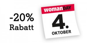 Beitragsbild des Blogbeitrags WOMAN DAY: 20% Rabatt aufs Grundentgelt sparen!