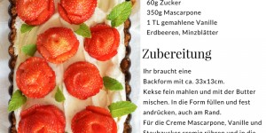 Beitragsbild des Blogbeitrags {Donnerstags-Quickie}: eine Erdbeer Tarte mit Mascarpone und Erdbeer-Rosen! 