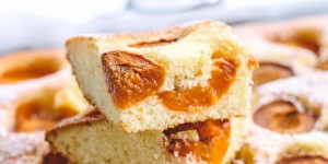 Beitragsbild des Blogbeitrags Rezept für einen „Marünfleg“ – Marillenfleck – Blechkuchen mit Marillen