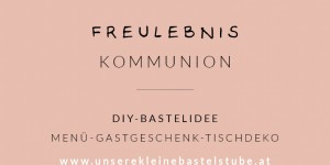 Beitragsbild des Blogbeitrags Rosa Tischdeko für die Erstkommunion