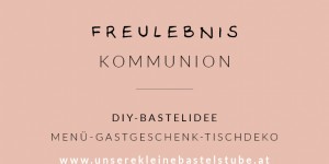 Beitragsbild des Blogbeitrags Rosa Tischdeko für die Erstkommunion 