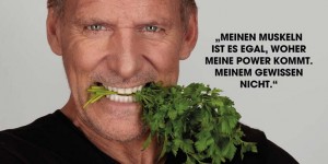 Beitragsbild des Blogbeitrags Ralf Moeller zeigt sich als „Pflanzenfresser“ stark, fit und fleischfrei 