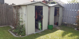 Beitragsbild des Blogbeitrags Gartenhütte -  Vorbereitung und Fundament 