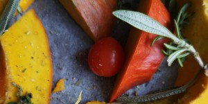 Beitragsbild des Blogbeitrags Herbstliches Gemüse aus dem Backofen