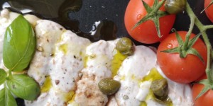 Beitragsbild des Blogbeitrags Veganella – selbstgemachter, veganer Mozzarella Ersatz