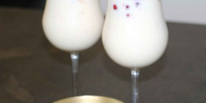 Beitragsbild des Blogbeitrags Buttermilch-Kaltschlae mit Ribisel und Heidelbeeren