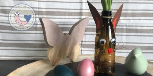 Beitragsbild des Blogbeitrags DIY Osterhasenvase 