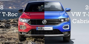 Beitragsbild des Blogbeitrags VERGLEICH: 2018 VW T-Roc vs. 2020 VW T-Roc Cabriolet