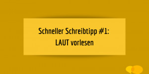 Beitragsbild des Blogbeitrags Schreibtipp: Ich liebe es, laut vorzulesen 