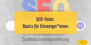 Beitragsbild des Blogbeitrags SEO-Texte schreiben: Die wichtigsten Basics für Einsteiger*innen