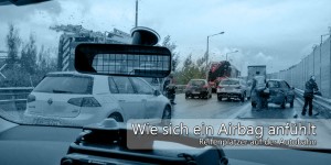 Beitragsbild des Blogbeitrags Wie sich ein Airbag beim Aufprall anfühlt – Reifenplatzer auf der Autobahn
