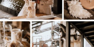 Beitragsbild des Blogbeitrags Industrial Glamour Wedding: Fine Art Romance & Clean Chic 