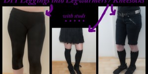 Beitragsbild des Blogbeitrags DIY leggings into leg warmers / knee socks