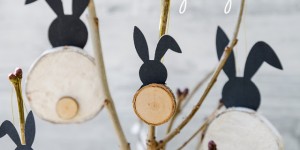 Beitragsbild des Blogbeitrags DIY Häschen aus Astscheiben 