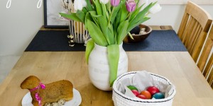 Beitragsbild des Blogbeitrags DIY Eierkörbchen und Tischdeko für das Osterfrühstück 