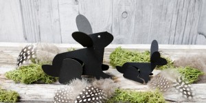 Beitragsbild des Blogbeitrags DIY Origami Osterhasen mit gratis Plotterdatei und Vorlage